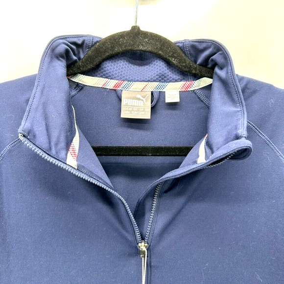 NWT Puma Volition America 1/4 Zip Shirt‎ Mens M Navy Blue Golf Warmcell Active - Picture 4 of 12